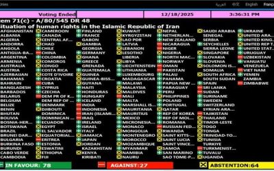 IRAN- UN General Assembly Passed a Resolution Condemning Human Rights Violations in Iran