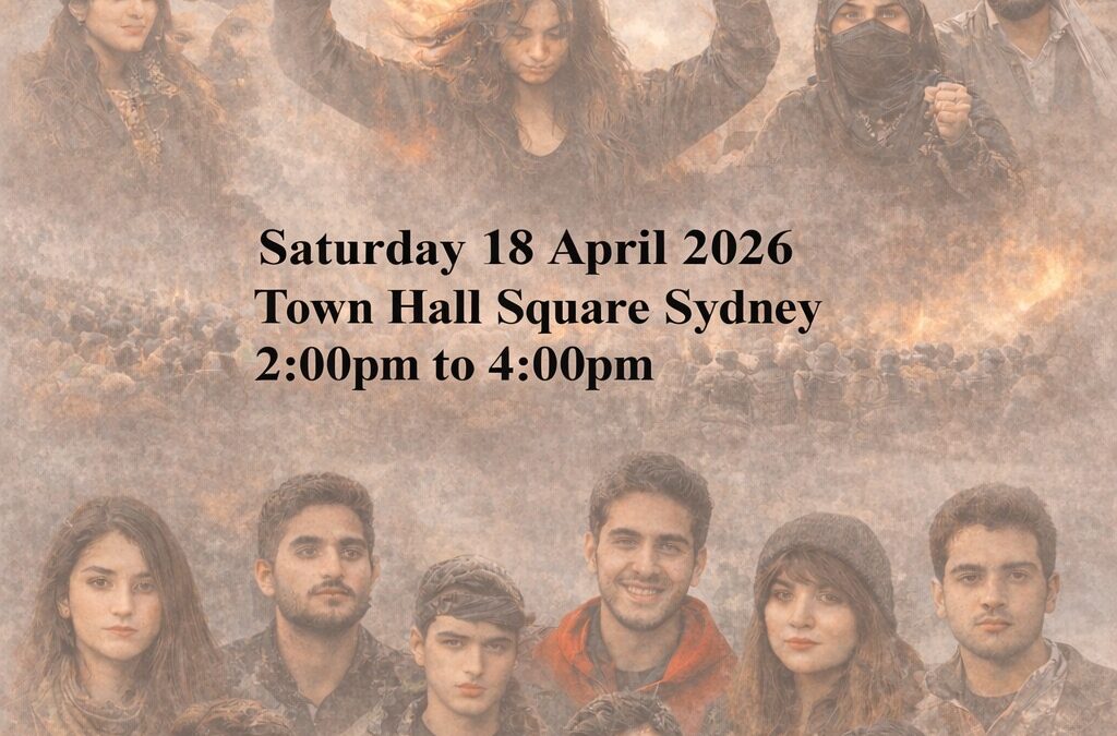 Stand with the People of Iran to Overthrow the Mullah’s Dictatorship & Establish A Democratic Republic Iran                                                                                                                                                                      Saturday, 18 April 2026                                                                 Town Hall Square, Sydney                                                               2:00 PM – 4:00 PM